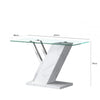 Lusso Console Table White Marble And Chrome - 3 Parts