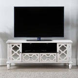 Hampton Beach Entertainment Unit Washed Ash And Mirror