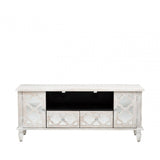 Hampton Beach Entertainment Unit Washed Ash And Mirror