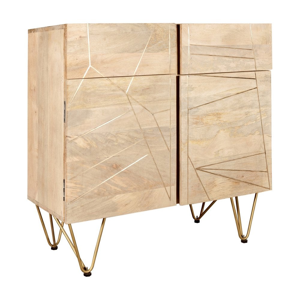 Light Gold 2 Door Medium Sideboard