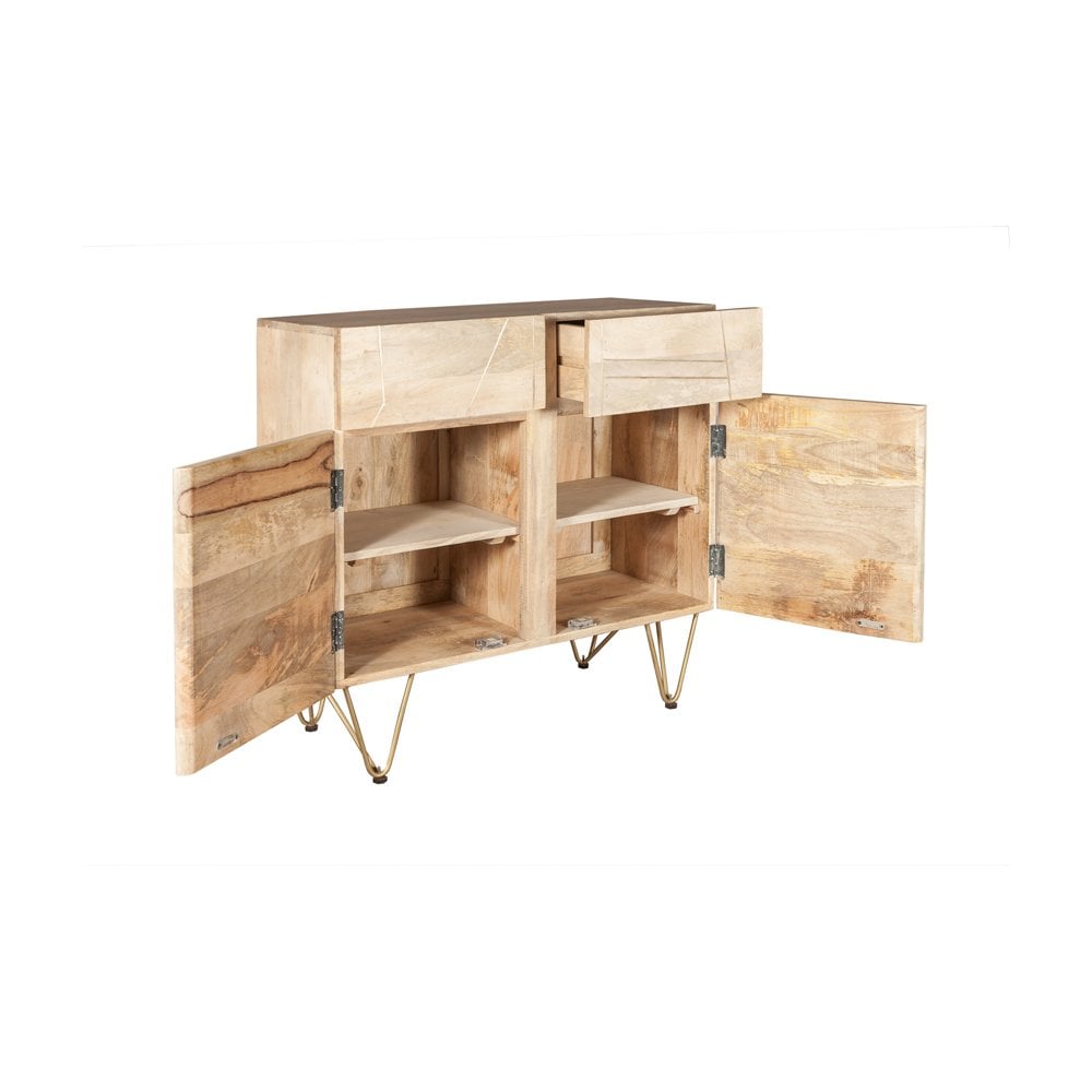 Light Gold 2 Door Medium Sideboard