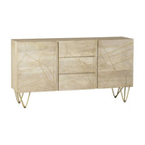 Light Gold Extra Large Sideboard 3 Drawers And 2 Doors