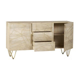 Light Gold Extra Large Sideboard 3 Drawers And 2 Doors