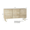 Light Gold Extra Large Sideboard 3 Drawers And 2 Doors