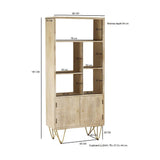 Light Gold Large Bookcase 2 Door