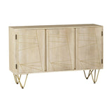 Light Gold Large Sideboard 3 Doors