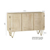 Light Gold Large Sideboard 3 Doors