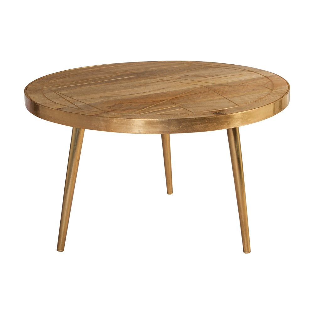 Light Gold Round Coffee Table