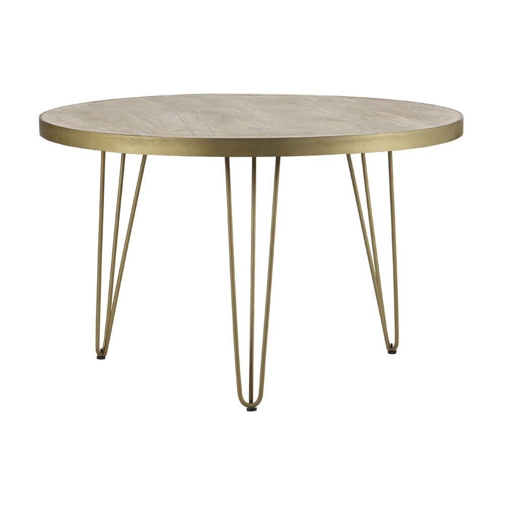 Light Gold Round Dining Table