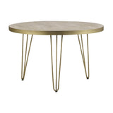 Light Gold Round Dining Table