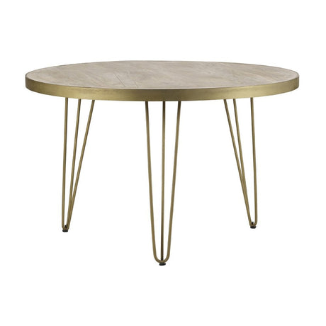Light Gold Round Dining Table