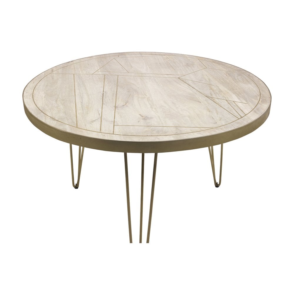 Light Gold Round Dining Table