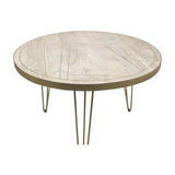Light Gold Round Dining Table