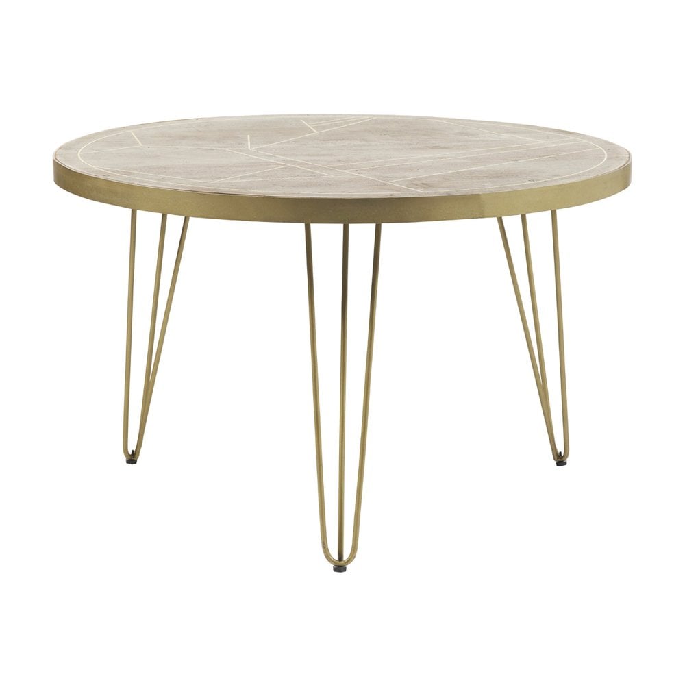 Light Gold Round Dining Table