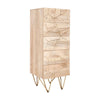 Light Gold Tall Chest Of Drawers