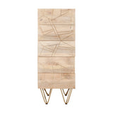 Light Gold Tall Chest Of Drawers