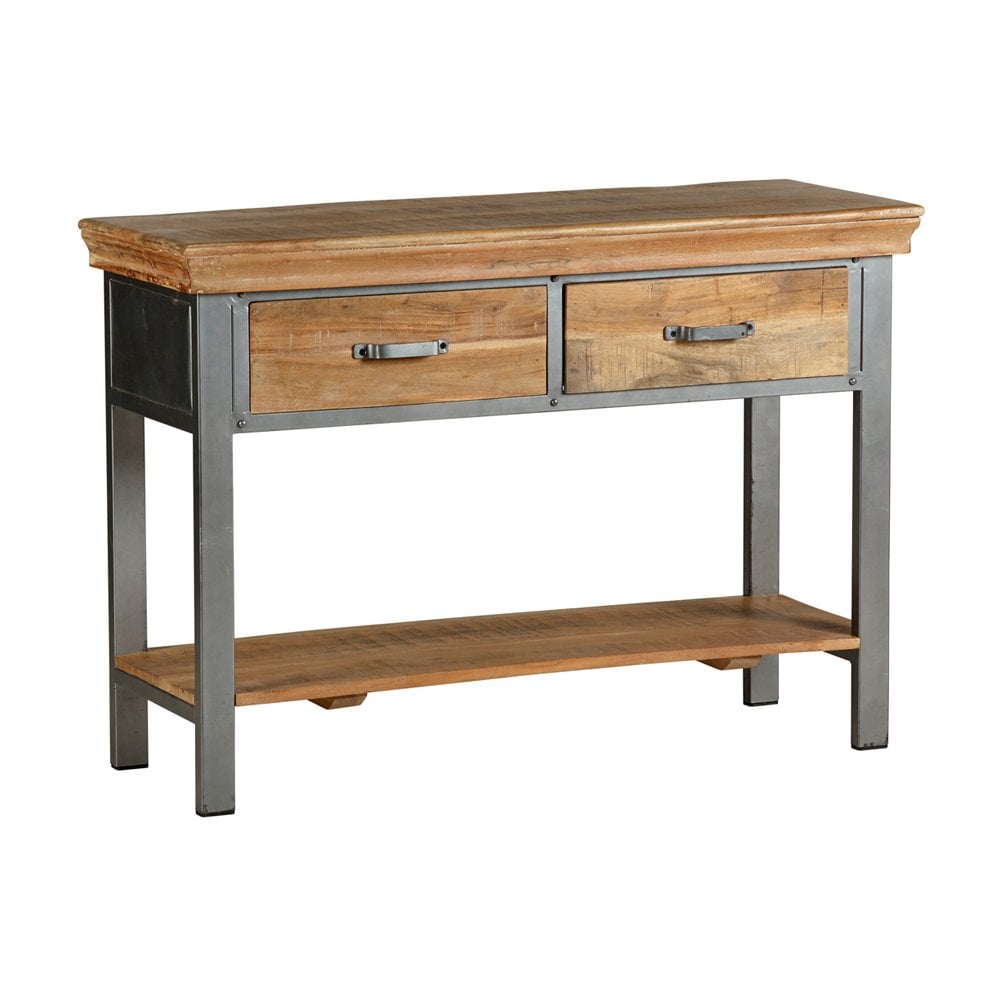 Metropolis Industrial 2 Drawer Console Table