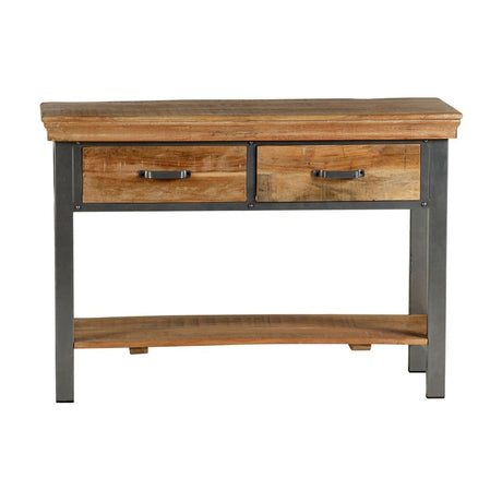 Metropolis Industrial 2 Drawer Console Table