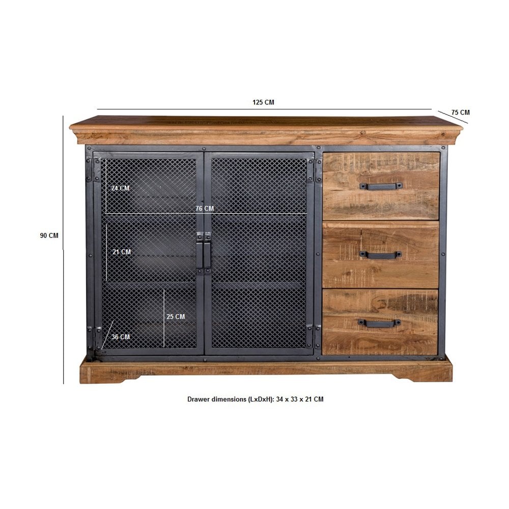 Metropolis Industrial Large Sideboard