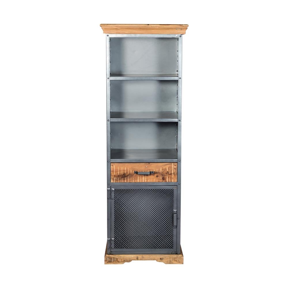 Metropolis Industrial Narrow Bookcase