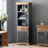 Metropolis Industrial Narrow Bookcase