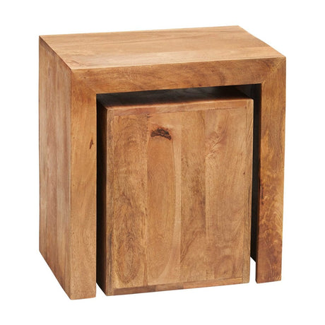 Toko Light Mango Cubed Nest Of 2 Tables
