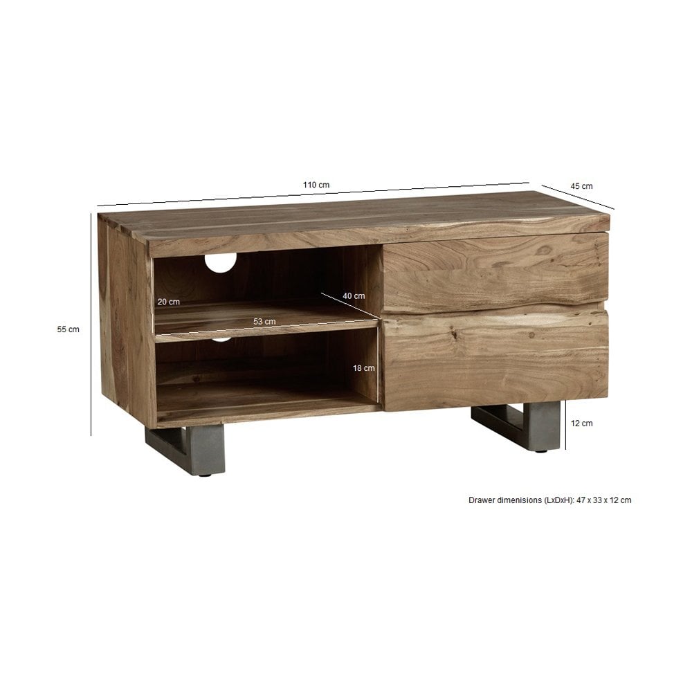 Baltic Live Edge 2 Door Small Tv