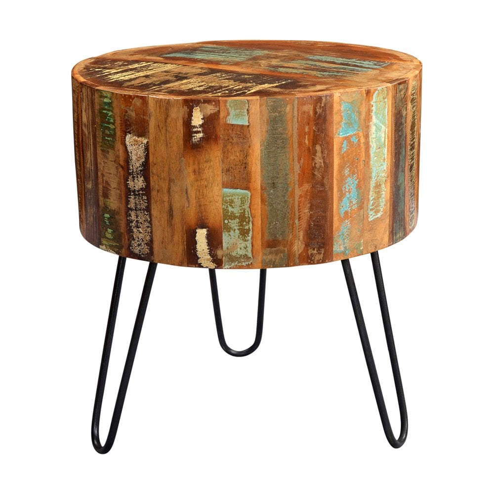 Coastal Drum Side Table