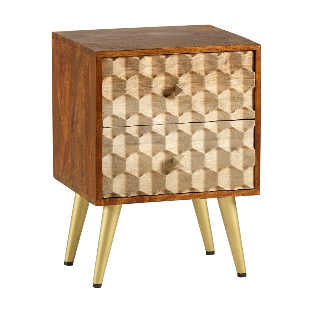 Edison 2 Drawer Side Table