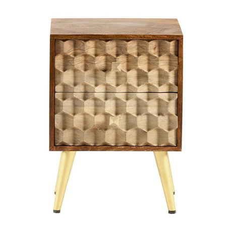Edison 2 Drawer Side Table