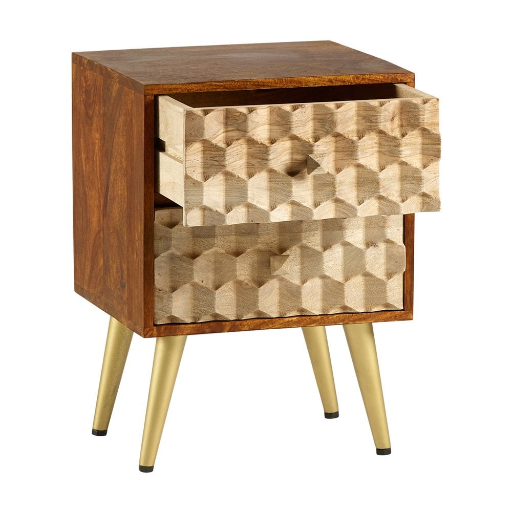 Edison 2 Drawer Side Table