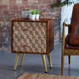 Edison 2 Drawer Side Table