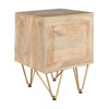 Light Gold 2 Drawer Side Table