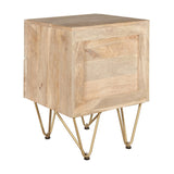 Light Gold 2 Drawer Side Table