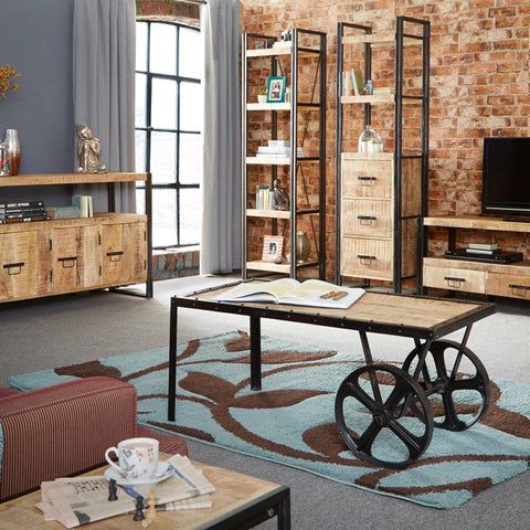Cosmo Industrial Cart Coffee Table