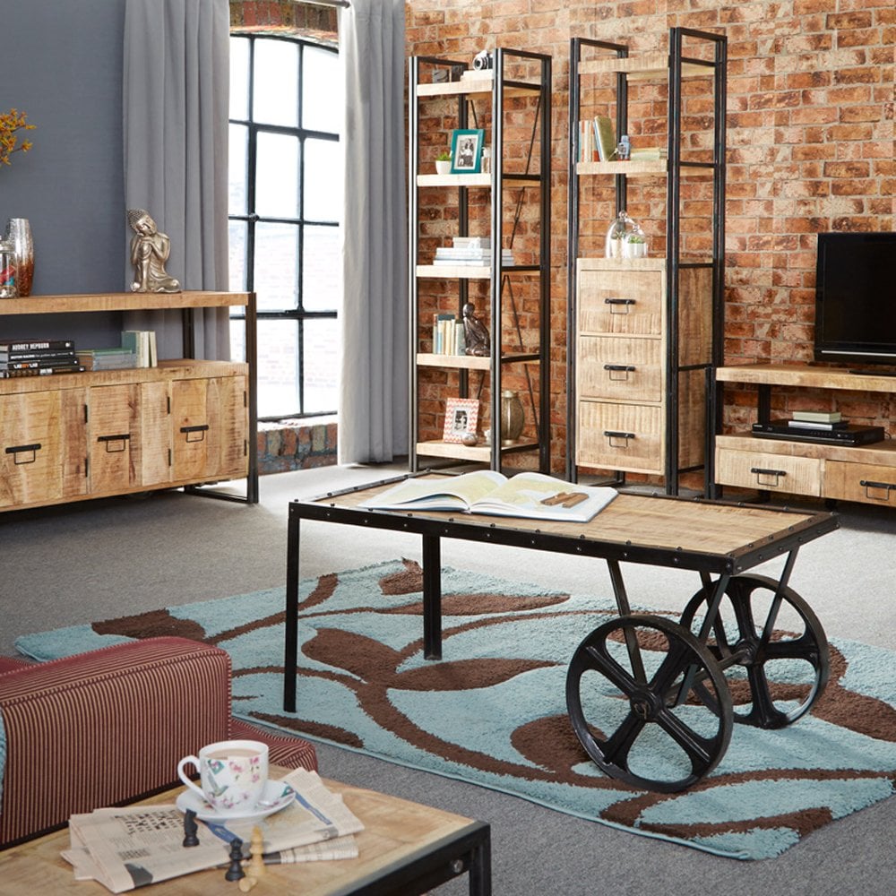 Cosmo Industrial Cart Coffee Table