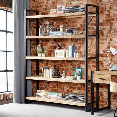 Cosmo Industrial Large Open Bookcase