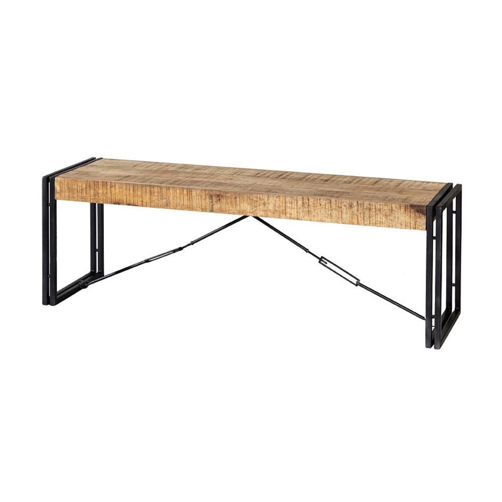 Cosmo Industrial Metal & Wood Bench