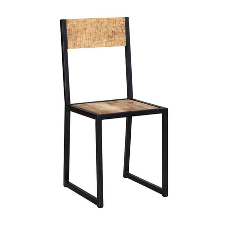 Cosmo Industrial Metal&wood Dining Chair (set Of 2)
