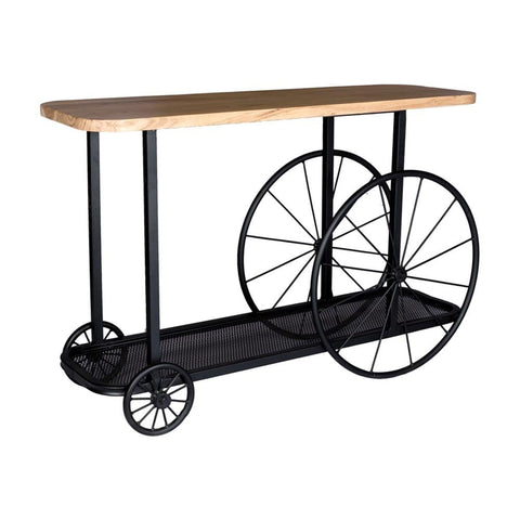 Craft Wheel Console Table