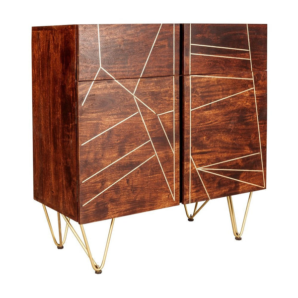 Dark Gold 2 Door Medium Sideboard