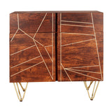 Dark Gold 2 Door Medium Sideboard