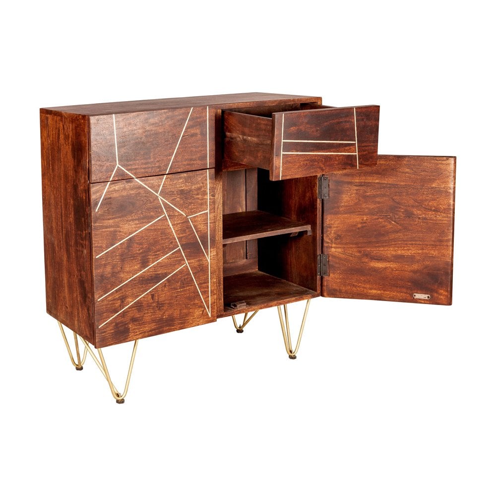 Dark Gold 2 Door Medium Sideboard