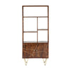 Dark Gold Large Bookcase 2 Door