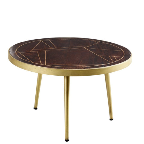 Dark Gold Round Dining Table