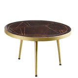 Dark Gold Round Dining Table