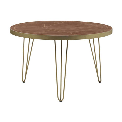 Dark Gold Round Dining Table