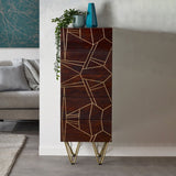 Dark Gold Tall Chest Of Drawers
