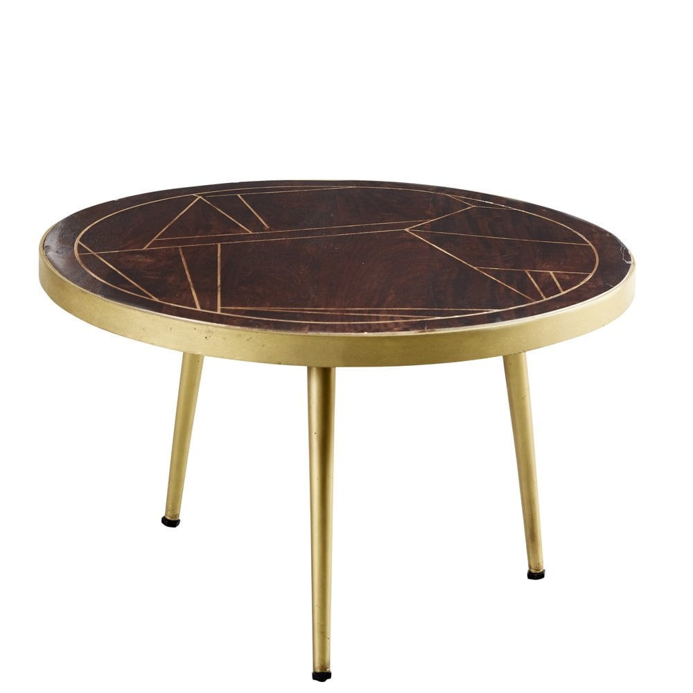 Dark Gold Round Table Coffee