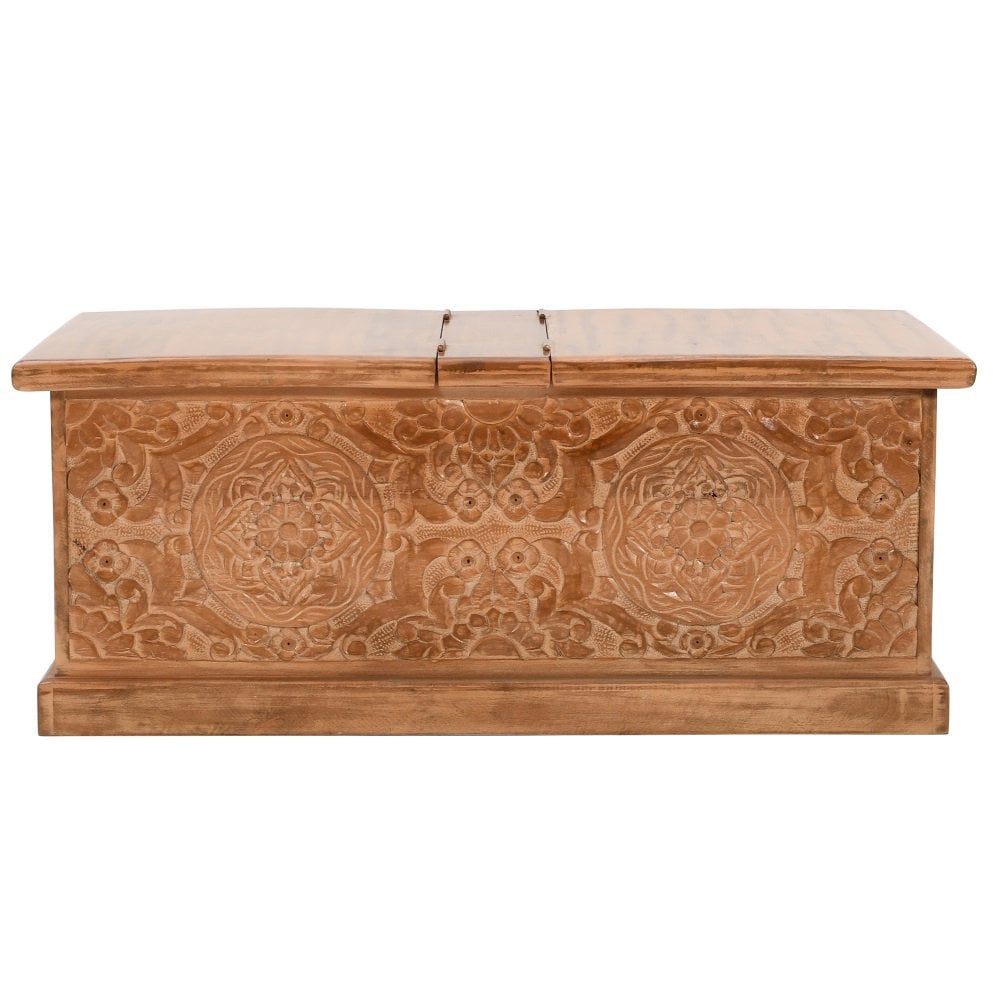 Artwork Mango Wood Coffee Table/blanket Box